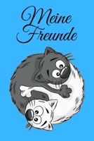 Meine Freunde: Yin und Yang Katzen Freundschaft |Freundschaftsbuch | Freundebuch | 120 Seiten Creme Papier | Format 6x9 Zoll DIN A5 | Soft Cover matt 1088929494 Book Cover