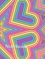 Notebook: Colorful Trippy Design 1093551984 Book Cover