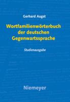 Wortfamilienwrterbuch Der Deutschen Gegenwartssprache 3484110066 Book Cover