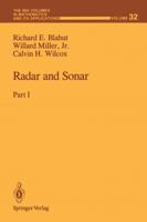 Radar and Sonar: Part I 1468471023 Book Cover
