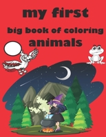 my first big book of coloring animals: Practice Handwriting and Color Hand Drawn Illustrations Preschool, Kindergarten B08PLWMW12 Book Cover