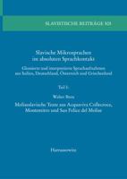 Slavische Mikrosprachen Im Absoluten Sprachkontakt: Glossierte Und Interpretierte Sprachaufnahmen Aus Italien, Deutschland, Osterreich Und Griechenlan 3447108657 Book Cover