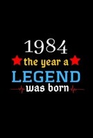1984 The Year A Legend Was Born: : Beautiful, Happy 36th Birthday Notebook, Diary, Logbook, Perfect Gift For 36 Year Old Men And Women 1658661168 Book Cover