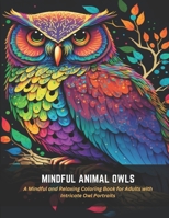 Mindful Animal Owls: A Mindful and Relaxing Coloring Book for Adults with Intricate Owl Portraits B0C47R1S2J Book Cover