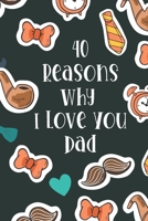 40 Reasons Why I Love You Dad: What I Love about Dad Prompted Fill in Blank Book from Son and daughter Father day Birthday Family Gifts Idea Or presents B096LTVBVD Book Cover
