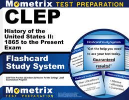 CLEP History of the United States II: 1865 to the Present Exam Flashcard Study System: CLEP Test Practice Questions & Review for the College Level Examination Program (Cards) 1614035105 Book Cover