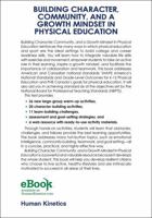 Building Character, Community, and a Growth Mindset in Physical Education: Activities That Promote Learning and Emotional and Social Development 1492536687 Book Cover