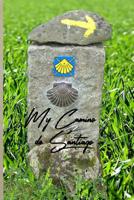 My Camino de Santiago: Notebook and Journal for Pilgrims on the Way of St. James - Diary and Preparation for the Christian Pilgrimage Route Scallop Shell on Stone Column 1095910000 Book Cover