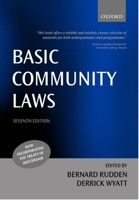 Basic Community Laws 0198764286 Book Cover