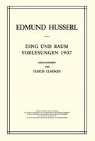 Ding und Raum: Vorlesungen 1907 9401024790 Book Cover