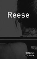 Reese: Blank Daily Fitness Workout Log Book | Track Exercise Type, Sets, Reps, Weight, Cardio, Calories, Distance & Time | Space to Record Stretches, ... Personalized First Name Initial R Cover 1673409695 Book Cover