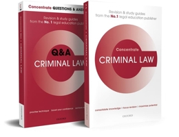 Criminal Law Revision Concentrate Pack: Law Revision and Study Guide 019289370X Book Cover