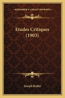 tudes critiques 1160294119 Book Cover