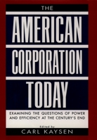 The American Corporation Today 0195104927 Book Cover