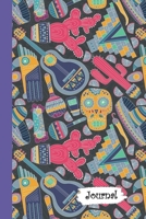 Journal: Aztec Cactus & Guitar Themed Diary with Blank Lined Notebook Paper 1710279605 Book Cover