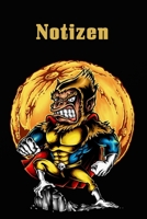Notizen: Affe - Gorilla - Comic - Einschreibbuch - Tagebuch Achtsamkeit - Notebook - Skizzen - Liniert - Notes  - Abschiedsgeschenk (German Edition) 1673173780 Book Cover