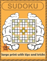 sudoku large print with tips and tricks: Big Puzzle Book and Only One Puzzle Per Page B08XFSRCFR Book Cover