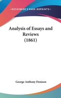 Analysis Of Essays And Reviews (1861) 1104014254 Book Cover