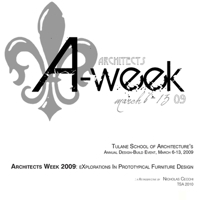 Architects' Week 2009: Explorations in (Prototypical) Furniture Design (Tulane School of Architecture) 0578027410 Book Cover