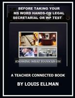 Before Taking Your Ms Word Hands On Legal Secretarial Or WP Test 1726038084 Book Cover