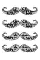 Bart: Notizbuch, Notizblock - Kariert, Karierte, Kariertes, Karo-Raster - DIN A5, 120 Seiten - Notizen, Ideen, Gedanken, Erinnerungen, Termine, Planer, Tagebuch, Organisation 1700628828 Book Cover