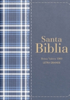 Biblia RVR 1960 Compacta Símil Piel Cuadros Azul Marino Oscuro (Bible RVR 1960 Compact Size LeatherLike Navy Blue Checked Pattern (Spanish Edition) 8418853468 Book Cover