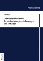 Die Vererblichkeit Von Accountnutzungsvereinbarungen Und -Inhalten 3828847854 Book Cover