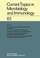 Current Topics in Microbiology and Immunology / Ergebnisse der Mikrobiologie und Immunitätsforschung (Current Topics in Microbiology and Immunology), volume 63 364265777X Book Cover