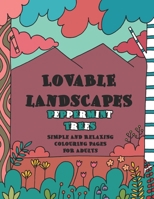 Lovable Landscapes: Peppermint Trees - Simple and Relaxing Colouring Pages for Adults: Easy to Colour Wide Open Countryside Forest Colouring Book B08WZHBQQM Book Cover