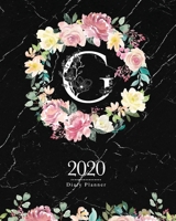2020 Diary Planner: Dark 8x10 Planner Watercolor Flowers Monogram Letter "G" on Black Marble 1670516717 Book Cover