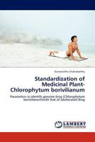 Standardization of Medicinal Plant- Chlorophytum Borivilianum 3845434600 Book Cover