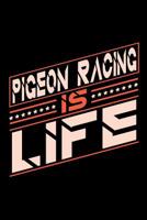 Pigeon Racing is Life: Graph Paper 5x5 Notebook for People who love their Sports and Hobbies 1073810712 Book Cover