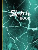 Sketchbook: Cool Green Marble Sketchbook to Practice Sketching, Drawing, Writing and Creative Doodling 1077562047 Book Cover