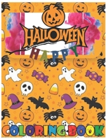 Happy HALLOWEEN: coloring book for kids ages 3-9 B08QWMFS95 Book Cover