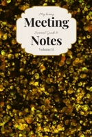 My Boring Meeting Survival Guide & Notes Volume II: Disco Gold 6x9 Meeting Notebook and Puzzles 1089124007 Book Cover