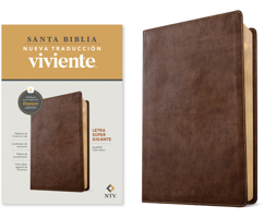 Biblia Letra Súper Gigante Ntv, Con Filament (Sentipiel, Café Rústico, Letra Roja) B0GQPBSDKJ Book Cover
