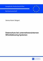 Datenschutz Bei Unternehmensinternen Whistleblowing-Systemen 3631641001 Book Cover