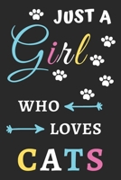 Just A Girl Who Loves Cats: Funny Notebook with Blank Lined Pages 1659479533 Book Cover