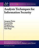 Analysis Techniques for Information Security 1598296299 Book Cover