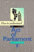 How to understand an act of parliament, 0455210187 Book Cover