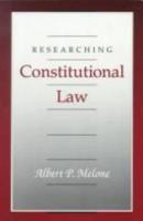 Researching Constitutional Law 0673520862 Book Cover