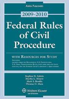 Federal Rules of Civil Procedure With Resources for Study 2009-2010 0735579474 Book Cover