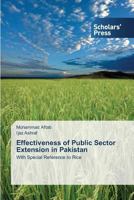 Effectiveness of Public Sector Extension in Pakistan 3639517814 Book Cover
