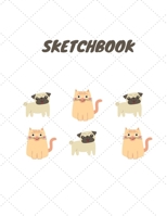 Sketchbook: Cute cats on white cover (8.5 x 11) inches 120 pages-Blank Unlined Paper for Sketching- Drawing, painting, watercolor, pencil(Cute cats on white sketchbook) 1654704725 Book Cover