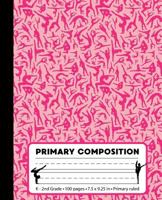 Primary Composition : Gymnastics Pink Marble Composition Book for Girls K-2. Beautiful Gymnast Notebook Handwriting Paper. Primary Ruled - Middle Dotted Guide Lines. 100 Pages, 7. 5 X 9. 25 Inches 1724588311 Book Cover