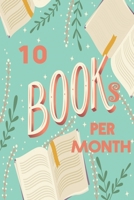 10 Books per Month Daily Journal Tracker & Planer: A Daily Journal to Help you Track Your Reading and Achieve your goals | Lined Journal / 120 Pages / Large 6x9 inches / Barn Red Color / Matte Finish 1675954518 Book Cover
