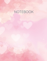 Notebook: Pink Hearts Notebook, 8.5x11, College Ruled, Large Composition Notebook in Pink Hearts 1089315635 Book Cover