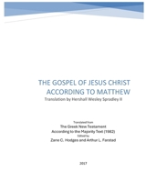 The Gospel of Jesus Christ according to Matthew B0DRZF8QZC Book Cover