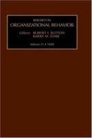 Research in Organizational Behavior, Volume 21 0762305738 Book Cover