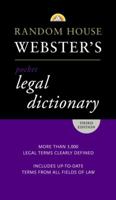 Random House Webster's Pocket Legal Dictionary 0679764356 Book Cover